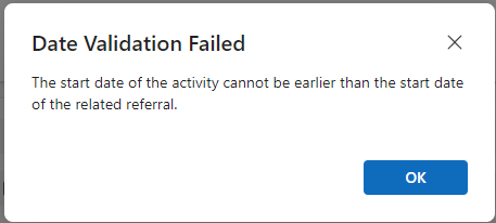 PRIMHD Activity earlier than Referral Date