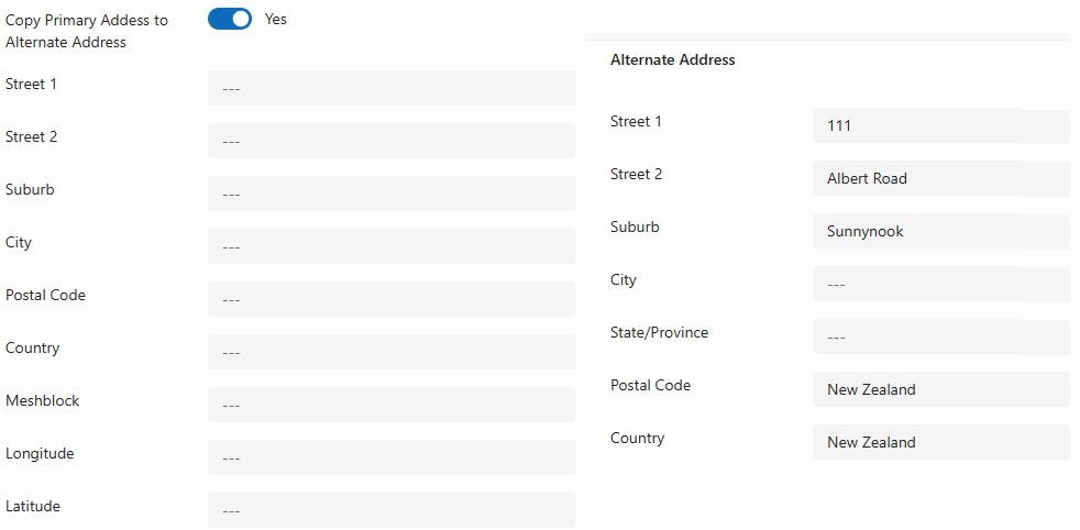 Individual Address After Copy