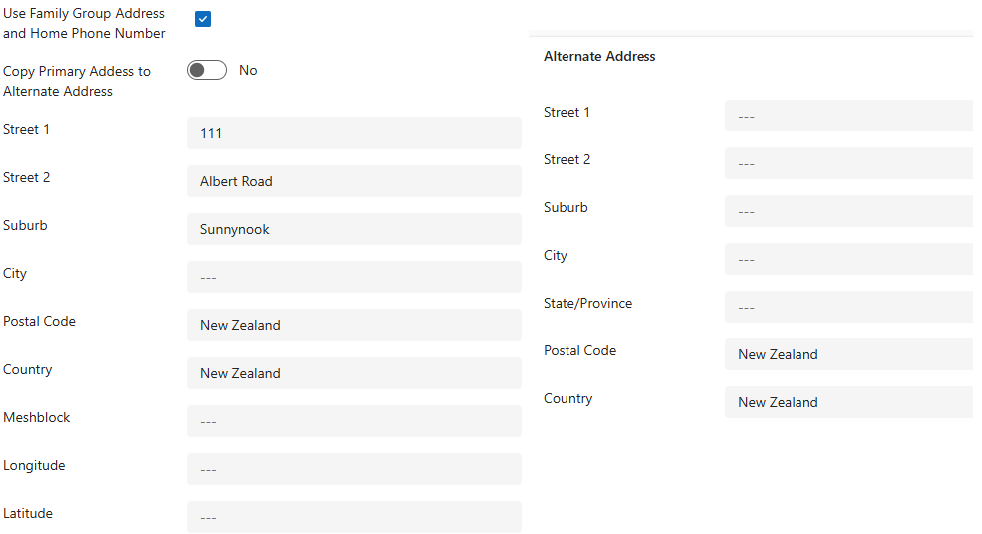 Individual Address Before Copy